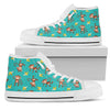 Monkey Banana Design Themed Print Women High Top Shoes