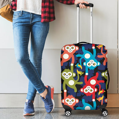 Monkey Colorful Design Themed Print Luggage Cover Protector