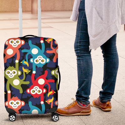 Monkey Colorful Design Themed Print Luggage Cover Protector