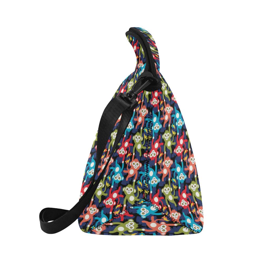 Monkey Colorful Design Themed Print Neoprene Lunch Bag (Model 1669)(Large)-JTAMIGO.COM