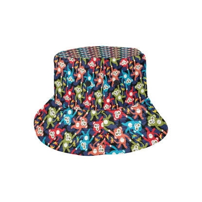 Monkey Colorful Design Themed Print Unisex Bucket Hat
