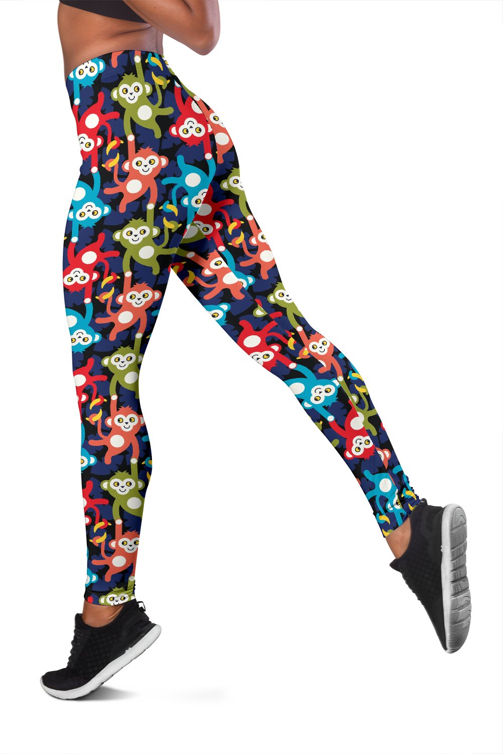 Monkey Colorful Design Themed Print Women Leggings