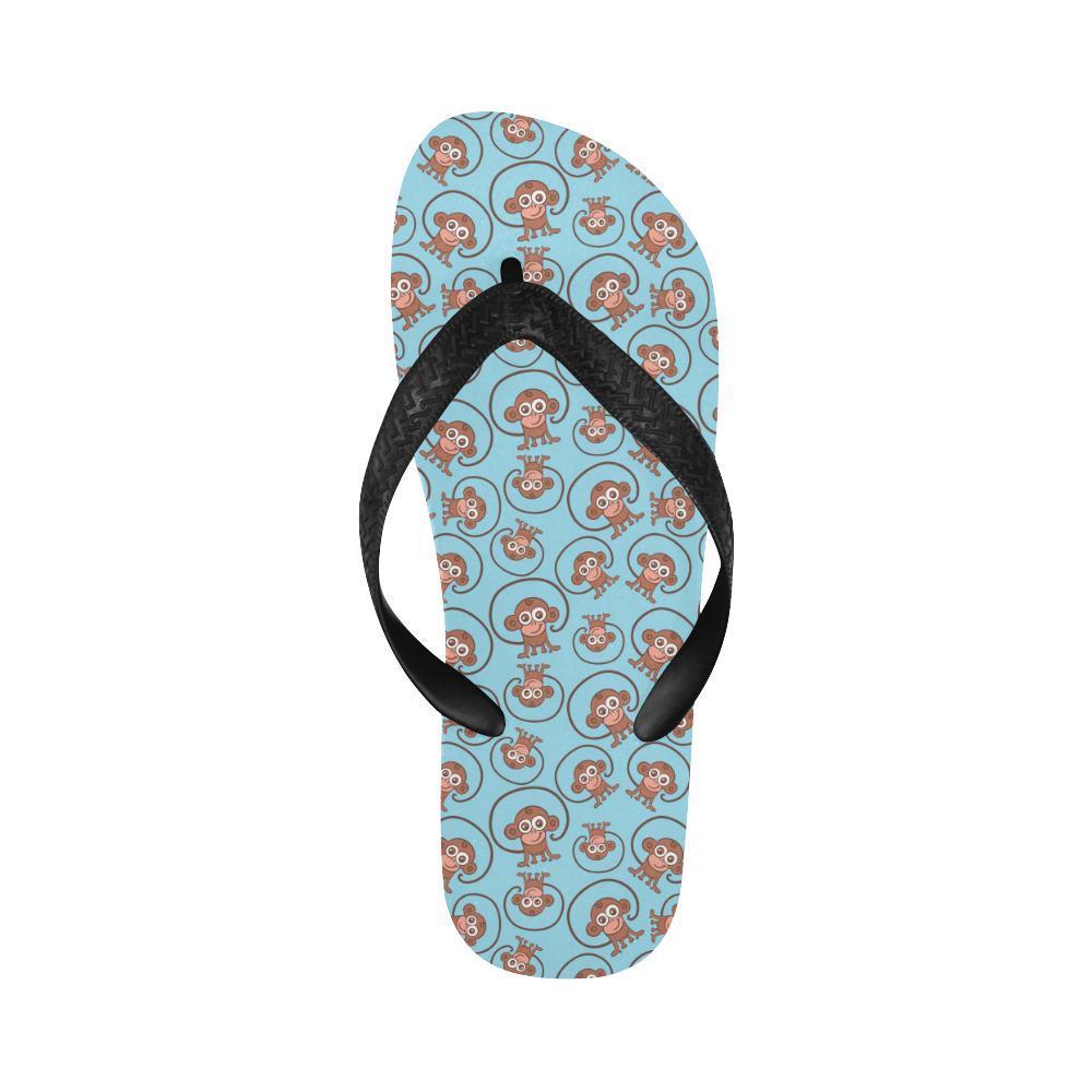 Monkey Cute Design Themed Print Flip Flops-JTAMIGO.COM