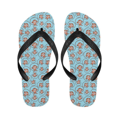 Monkey Cute Design Themed Print Flip Flops-JTAMIGO.COM
