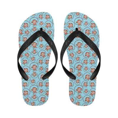 Monkey Cute Design Themed Print Flip Flops-JTAMIGO.COM