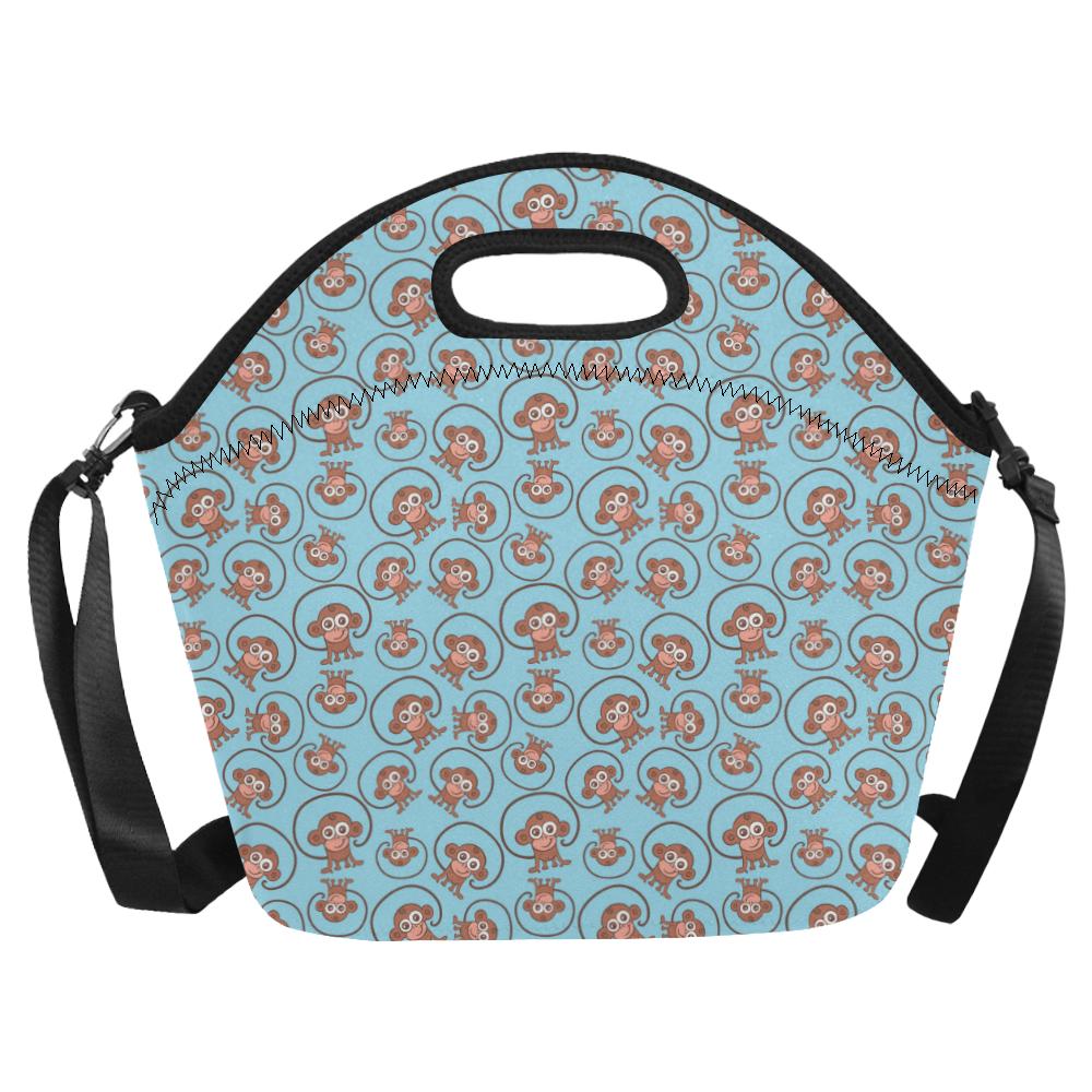 Monkey Cute Design Themed Print Neoprene Lunch Bag (Model 1669)(Large)-JTAMIGO.COM