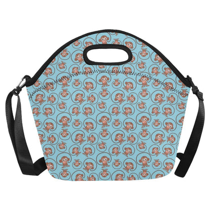 Monkey Cute Design Themed Print Neoprene Lunch Bag (Model 1669)(Large)-JTAMIGO.COM