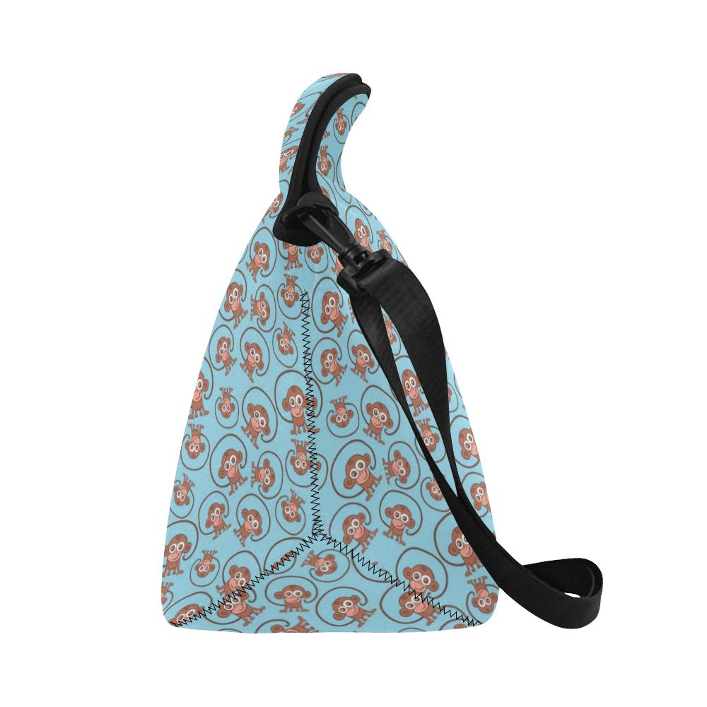 Monkey Cute Design Themed Print Neoprene Lunch Bag (Model 1669)(Large)-JTAMIGO.COM