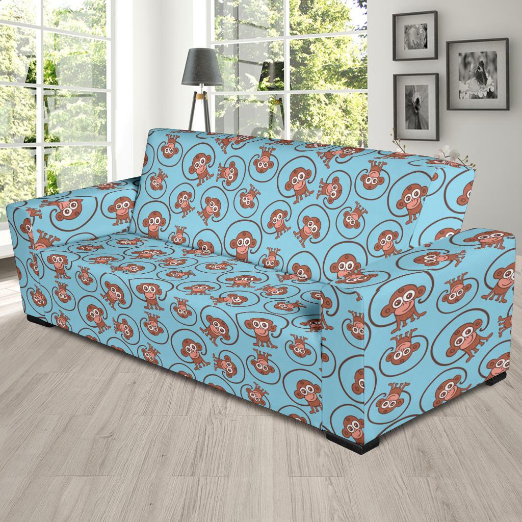 Monkey Cute Design Themed Print Sofa Slipcover-JTAMIGO.COM