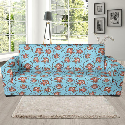 Monkey Cute Design Themed Print Sofa Slipcover-JTAMIGO.COM
