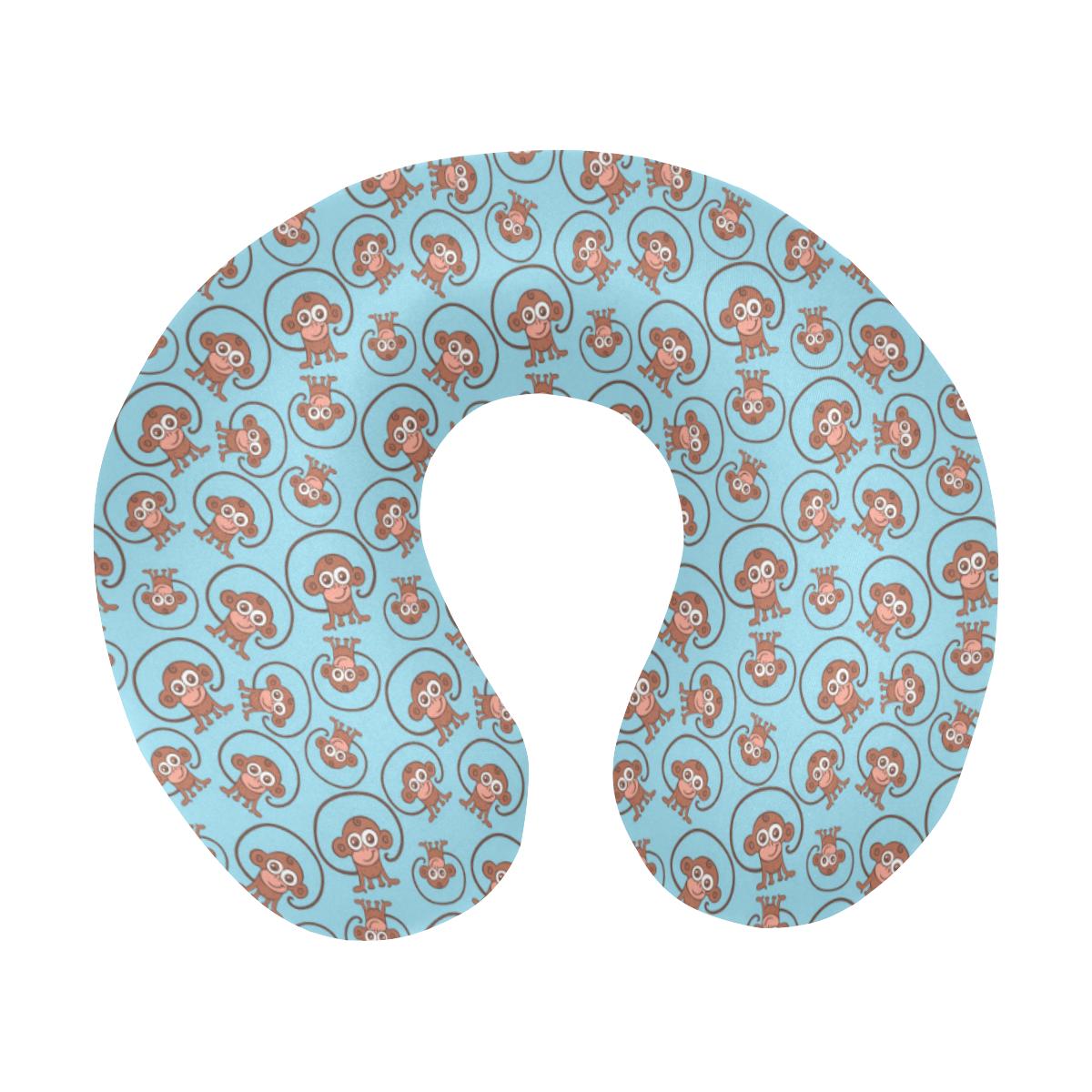 Monkey Cute Design Themed Print U-Shaped Travel Neck Pillow-JTAMIGO.COM