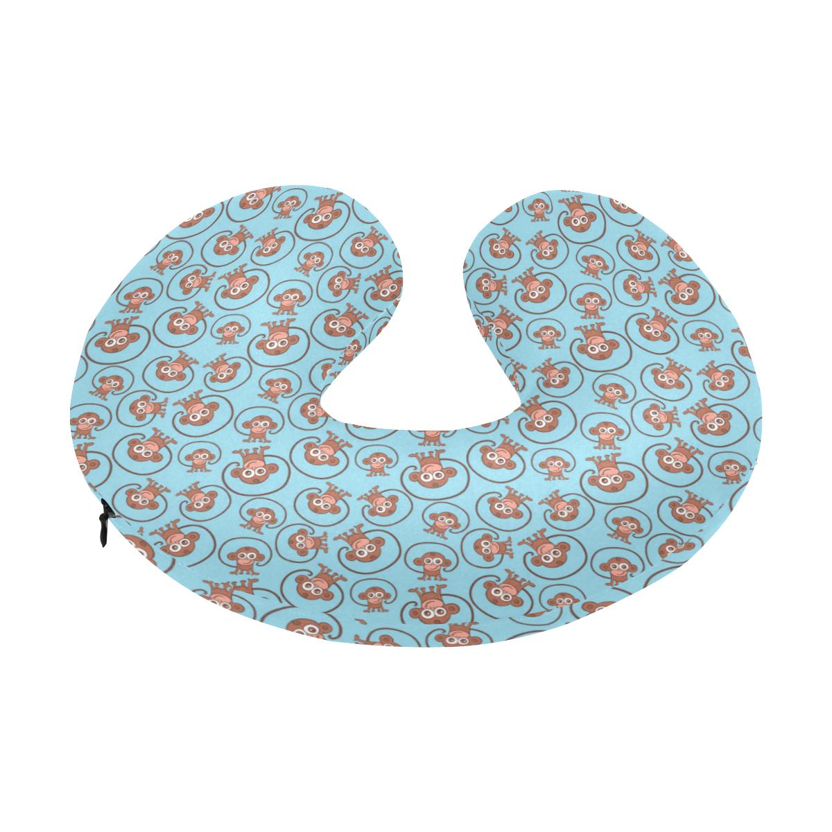 Monkey Cute Design Themed Print U-Shaped Travel Neck Pillow-JTAMIGO.COM