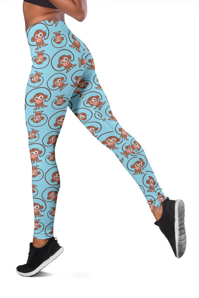 Monkey Cute Design Themed Print Women Leggings