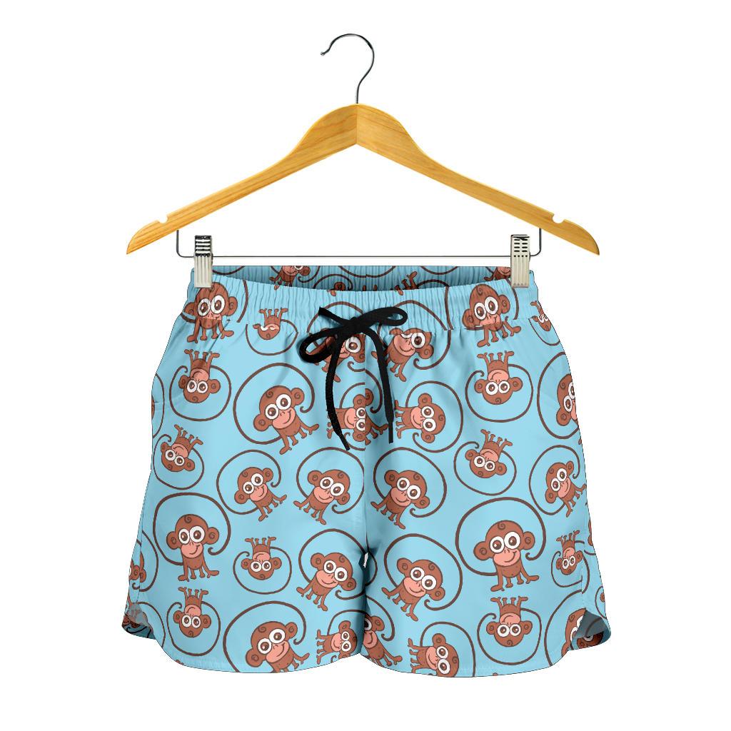 Monkey Cute Design Themed Print Women Shorts-JTAMIGO.COM