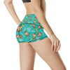 Monkey Happy Design Themed Print High Waisted Spandex Shorts-JTAMIGO.COM