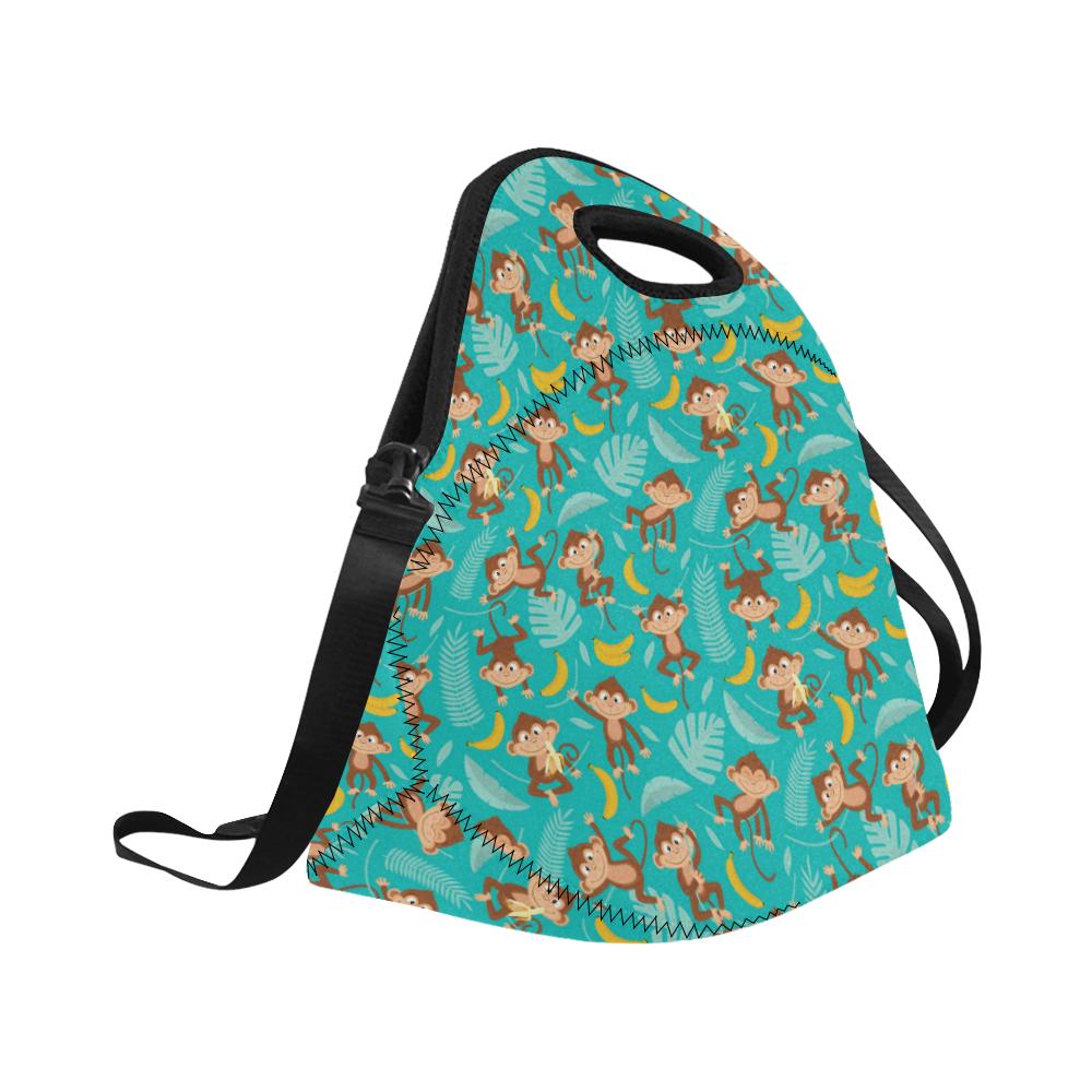 Monkey Happy Design Themed Print Neoprene Lunch Bag (Model 1669)(Large)-JTAMIGO.COM