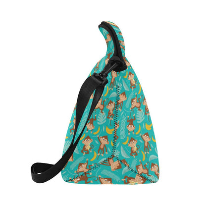 Monkey Happy Design Themed Print Neoprene Lunch Bag (Model 1669)(Large)-JTAMIGO.COM