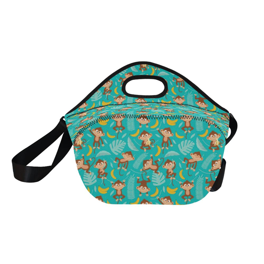 Monkey Happy Design Themed Print Neoprene Lunch Bag (Model 1669)(Large)-JTAMIGO.COM