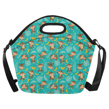 Monkey Happy Design Themed Print Neoprene Lunch Bag (Model 1669)(Large)-JTAMIGO.COM