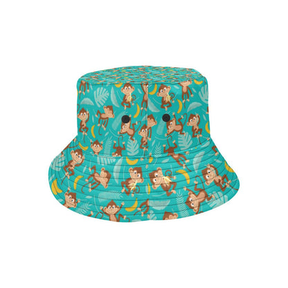 Monkey Happy Design Themed Print Unisex Bucket Hat