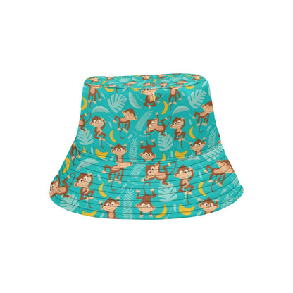 Monkey Happy Design Themed Print Unisex Bucket Hat