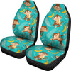 Monkey Happy Design Themed Print Universal Fit Car Seat Covers