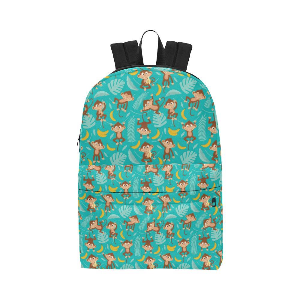 Monkey Happy Design Themed Print Waterproof Backpack-JTAMIGO.COM