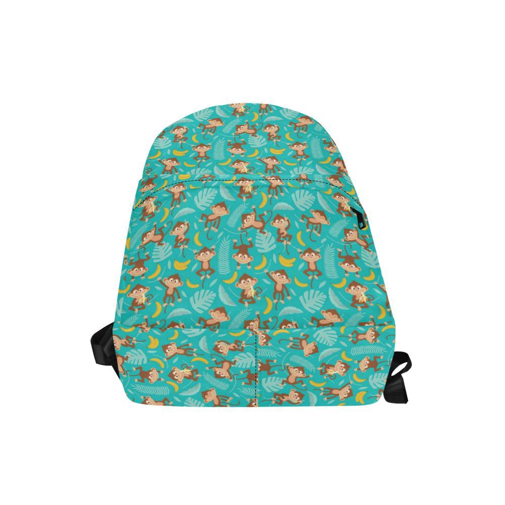 Monkey Happy Design Themed Print Waterproof Backpack-JTAMIGO.COM