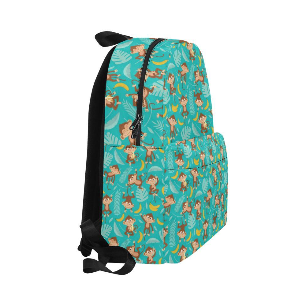Monkey Happy Design Themed Print Waterproof Backpack-JTAMIGO.COM