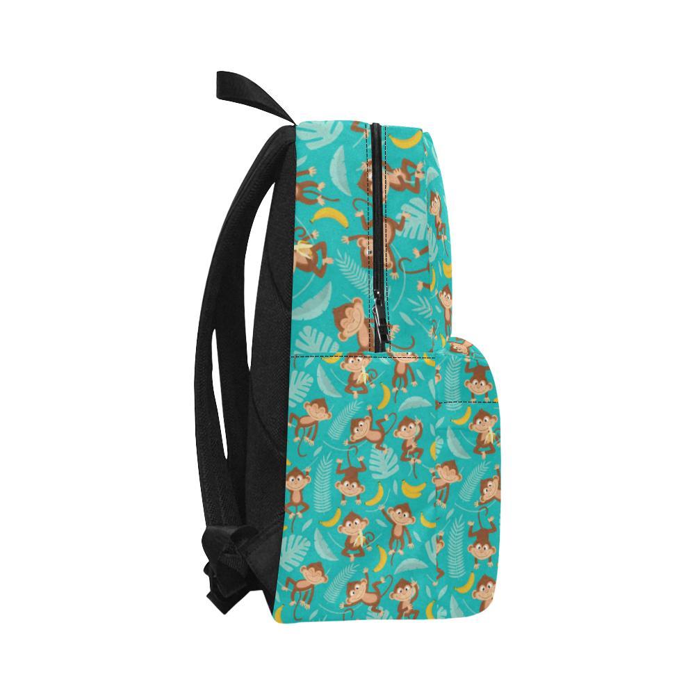 Monkey Happy Design Themed Print Waterproof Backpack-JTAMIGO.COM