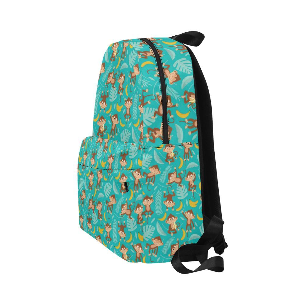 Monkey Happy Design Themed Print Waterproof Backpack-JTAMIGO.COM