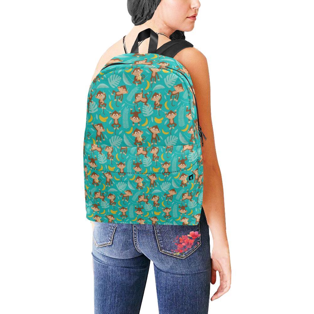 Monkey Happy Design Themed Print Waterproof Backpack-JTAMIGO.COM