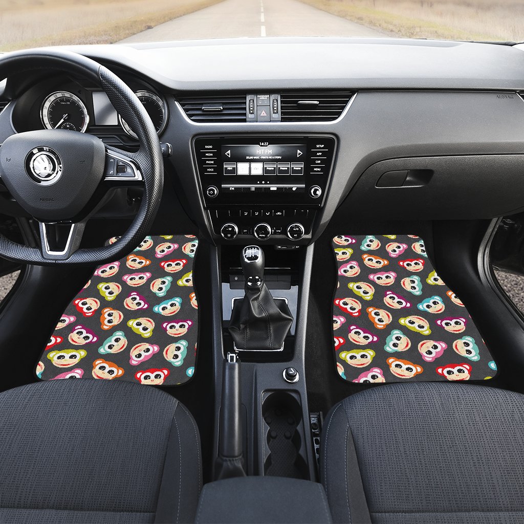 Monkey Head Design Themed Print Car Floor Mats