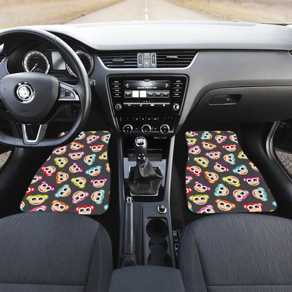 Monkey Head Design Themed Print Car Floor Mats