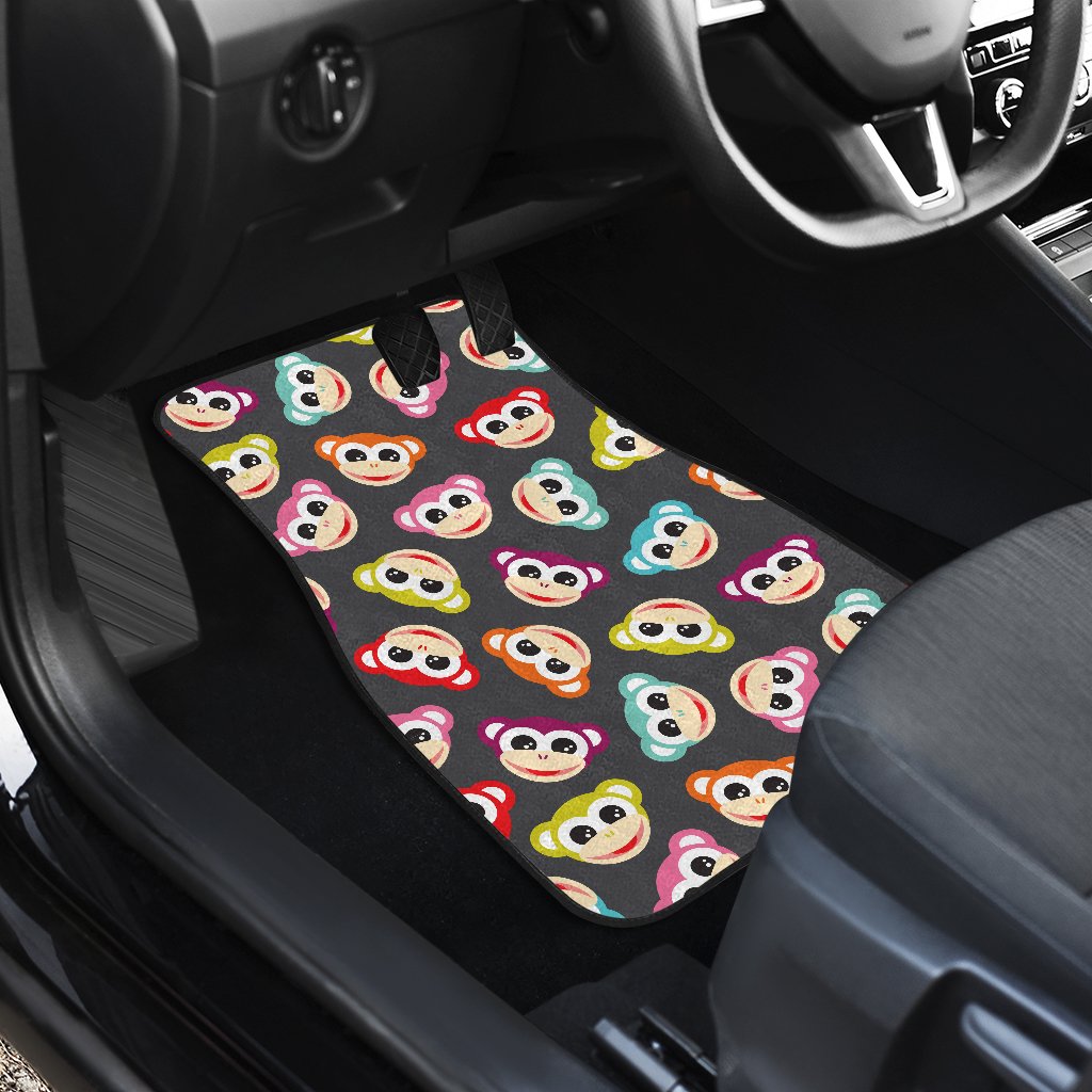 Monkey Head Design Themed Print Car Floor Mats