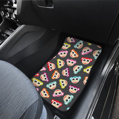 Monkey Head Design Themed Print Car Floor Mats