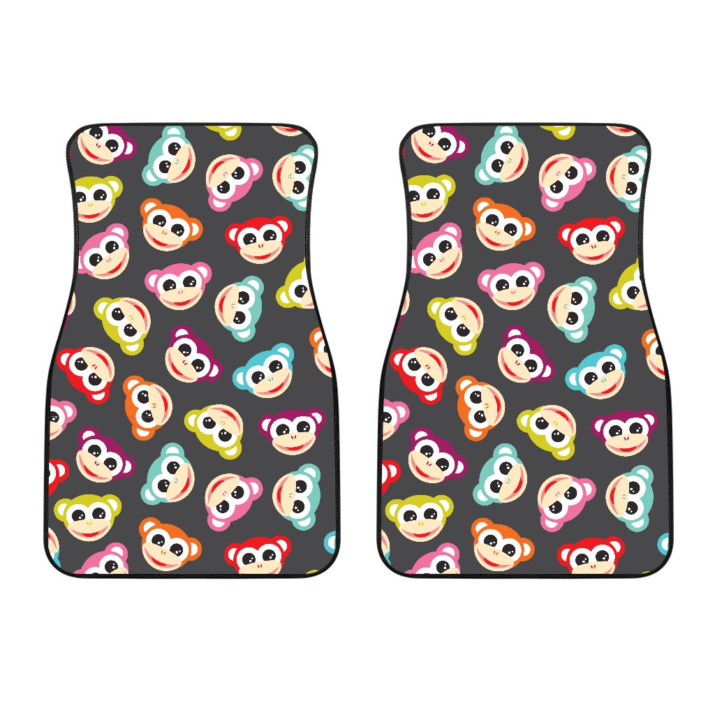 Monkey Head Design Themed Print Car Floor Mats