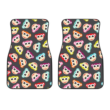 Monkey Head Design Themed Print Car Floor Mats