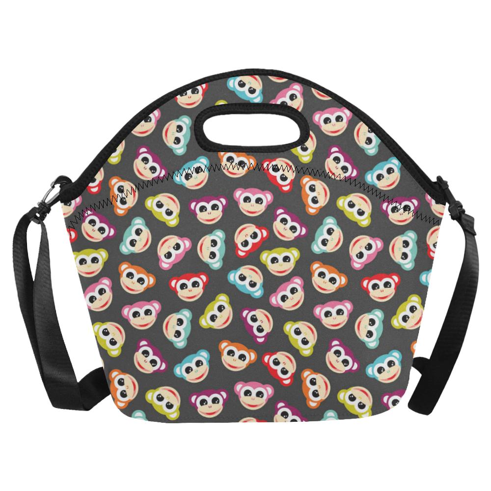 Monkey Head Design Themed Print Neoprene Lunch Bag (Model 1669)(Large)-JTAMIGO.COM