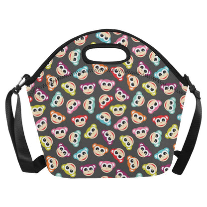 Monkey Head Design Themed Print Neoprene Lunch Bag (Model 1669)(Large)-JTAMIGO.COM