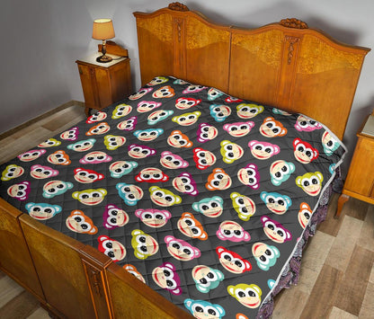 Monkey Head Design Themed Print Premium Quilt-JTAMIGO.COM