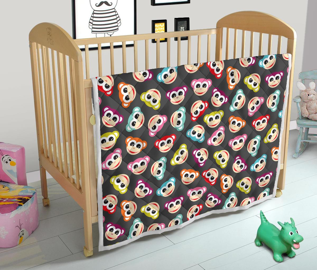 Monkey Head Design Themed Print Premium Quilt-JTAMIGO.COM