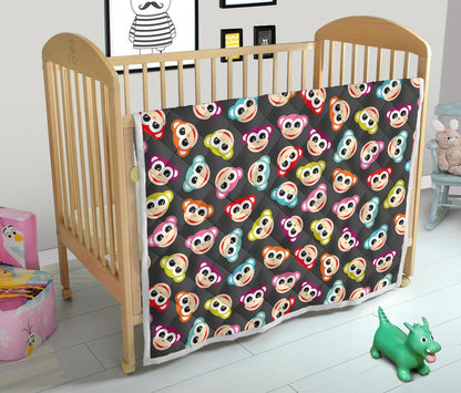 Monkey Head Design Themed Print Premium Quilt-JTAMIGO.COM