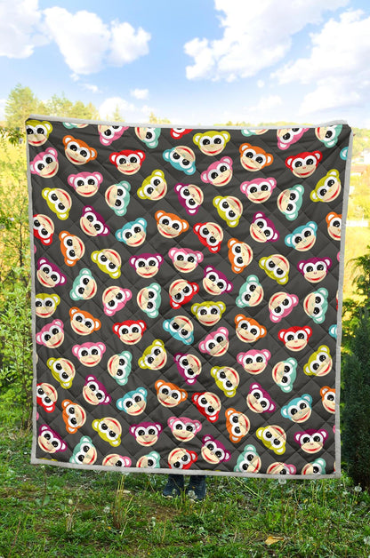 Monkey Head Design Themed Print Premium Quilt-JTAMIGO.COM