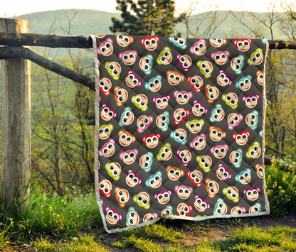 Monkey Head Design Themed Print Premium Quilt-JTAMIGO.COM
