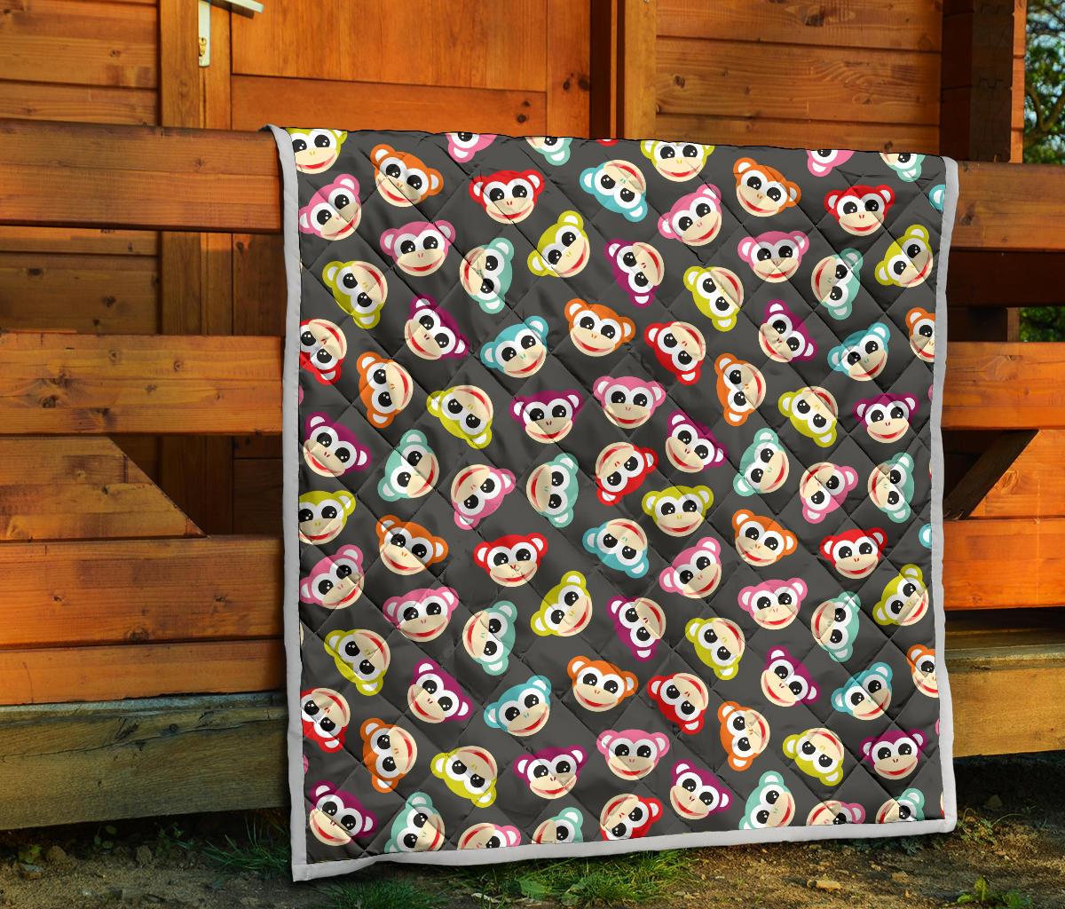 Monkey Head Design Themed Print Premium Quilt-JTAMIGO.COM