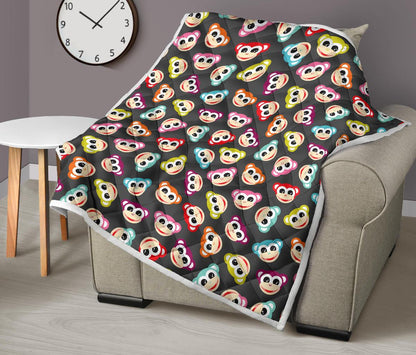 Monkey Head Design Themed Print Premium Quilt-JTAMIGO.COM