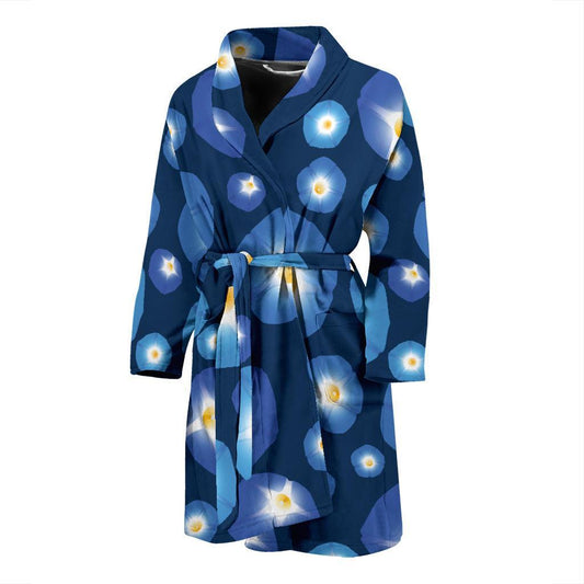 Morning Glory Pattern Print Design 02 Men Bathrobe-JORJUNE.COM