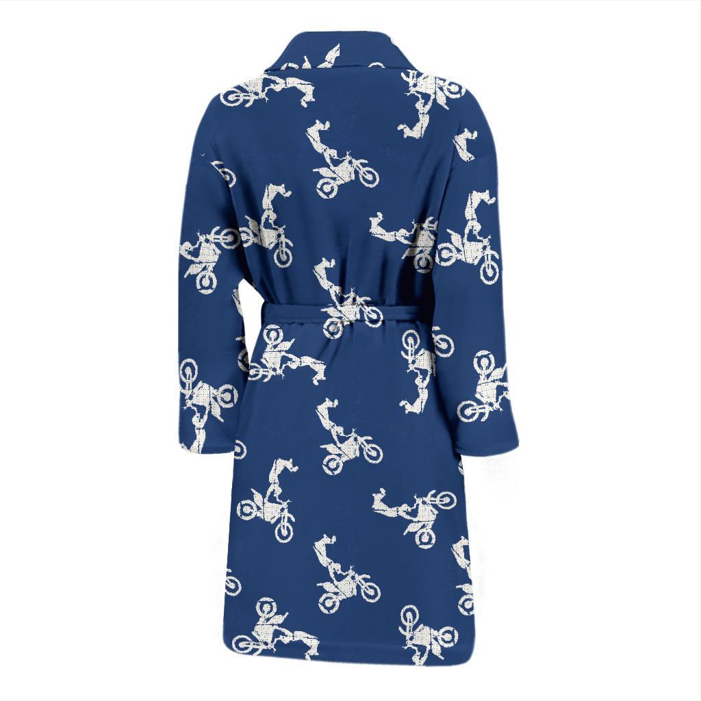 Motocross Pattern Print Design 01 Men Bathrobe-JORJUNE.COM