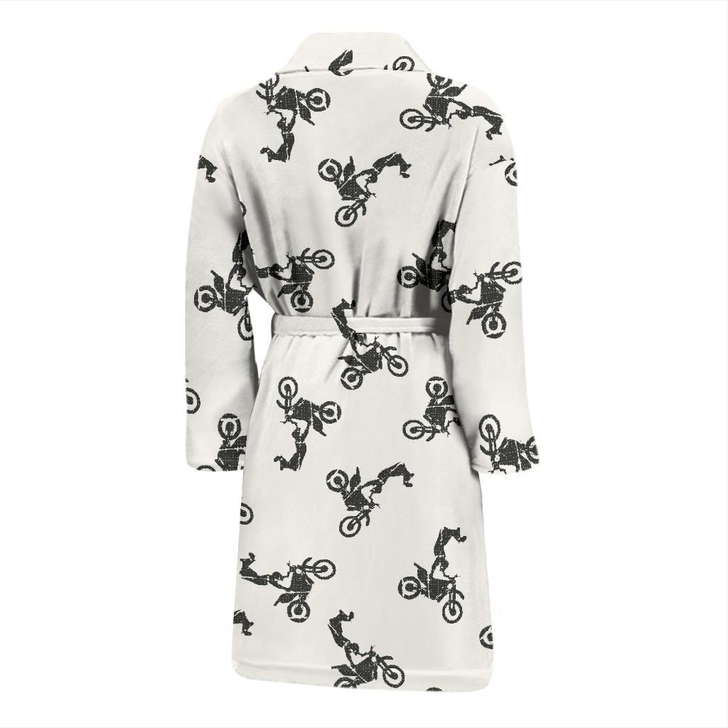 Motocross Pattern Print Design 03 Men Bathrobe-JORJUNE.COM